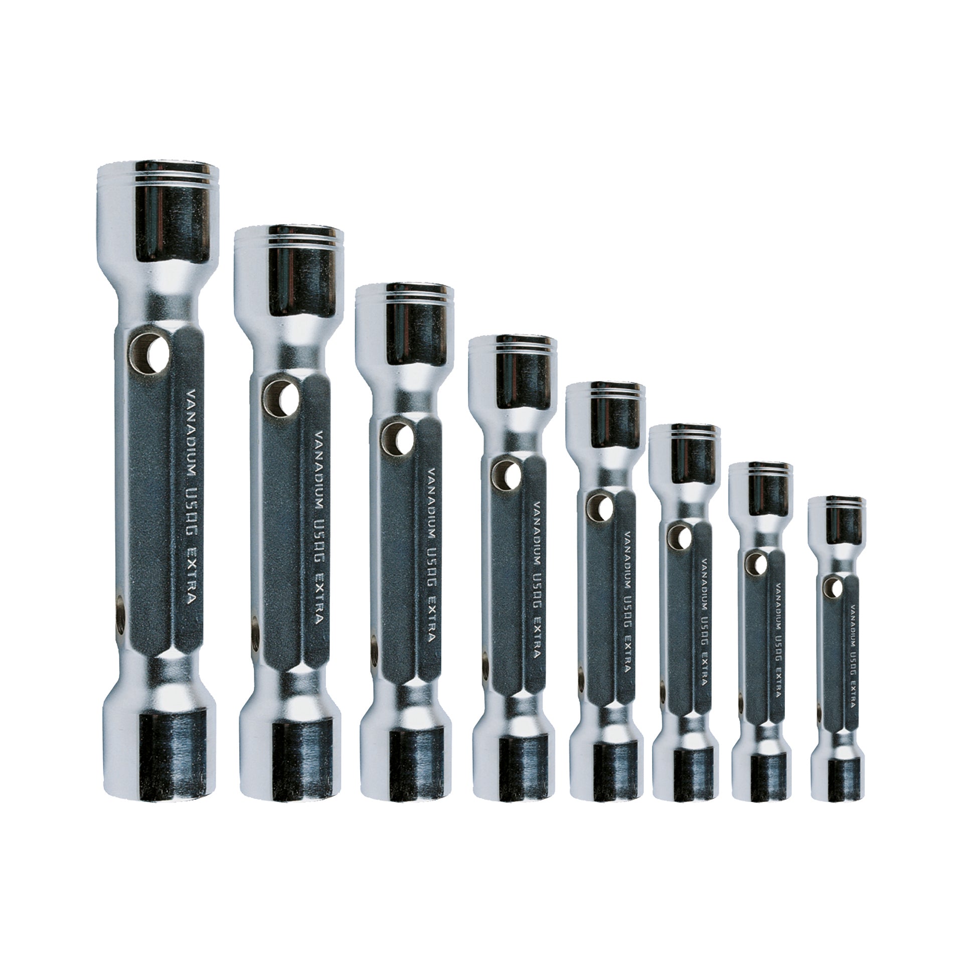 290 E/8 - Jeu de 8 clés à douille doubles lourdes - Usag - U02900281 290 E/8 - Jeu de 8 clés à douille doubles lourdes - Usag - U02900281